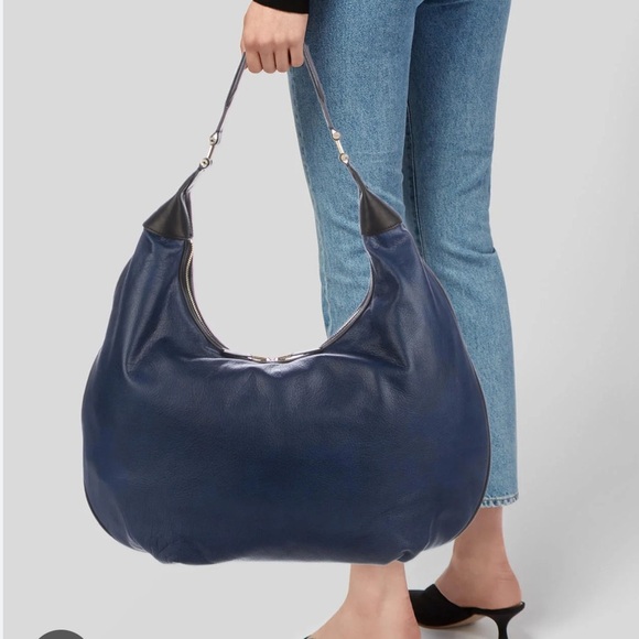 India Hicks 2018 Isabella Leather Hobo satchel - Picture 1 of 7